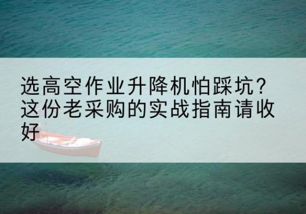 农安高空作业升降机厂家推荐-选高空作业升降机怕踩坑？这份老采购的实战指南请收好