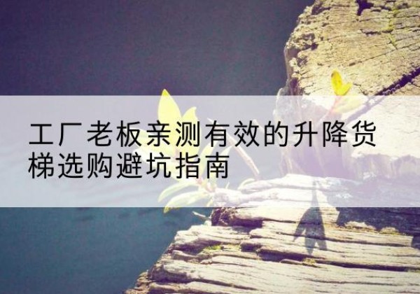 农安升降货梯怎么选-工厂老板亲测有效的升降货梯选购避坑指南